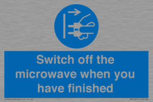Switch off the microwave when you have finished